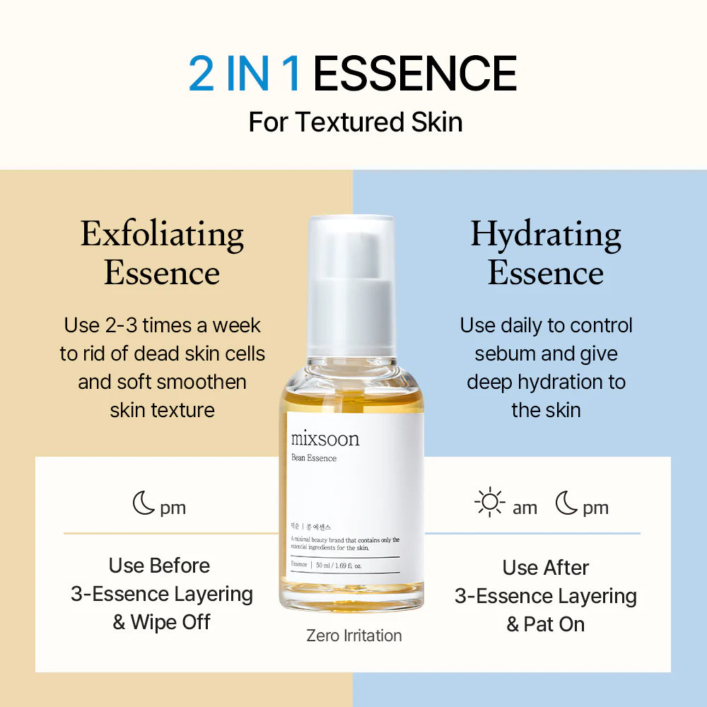 Mixsoon Bean Essence – Essenza Multifunzione Esfoliante e Idratante