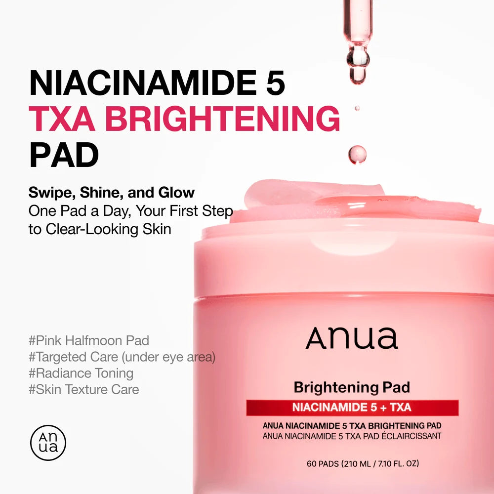 Anua Niacinamide 5% + TXA Brightening Pad – Dischetti Illuminanti Anti-Macchie (60 pz)