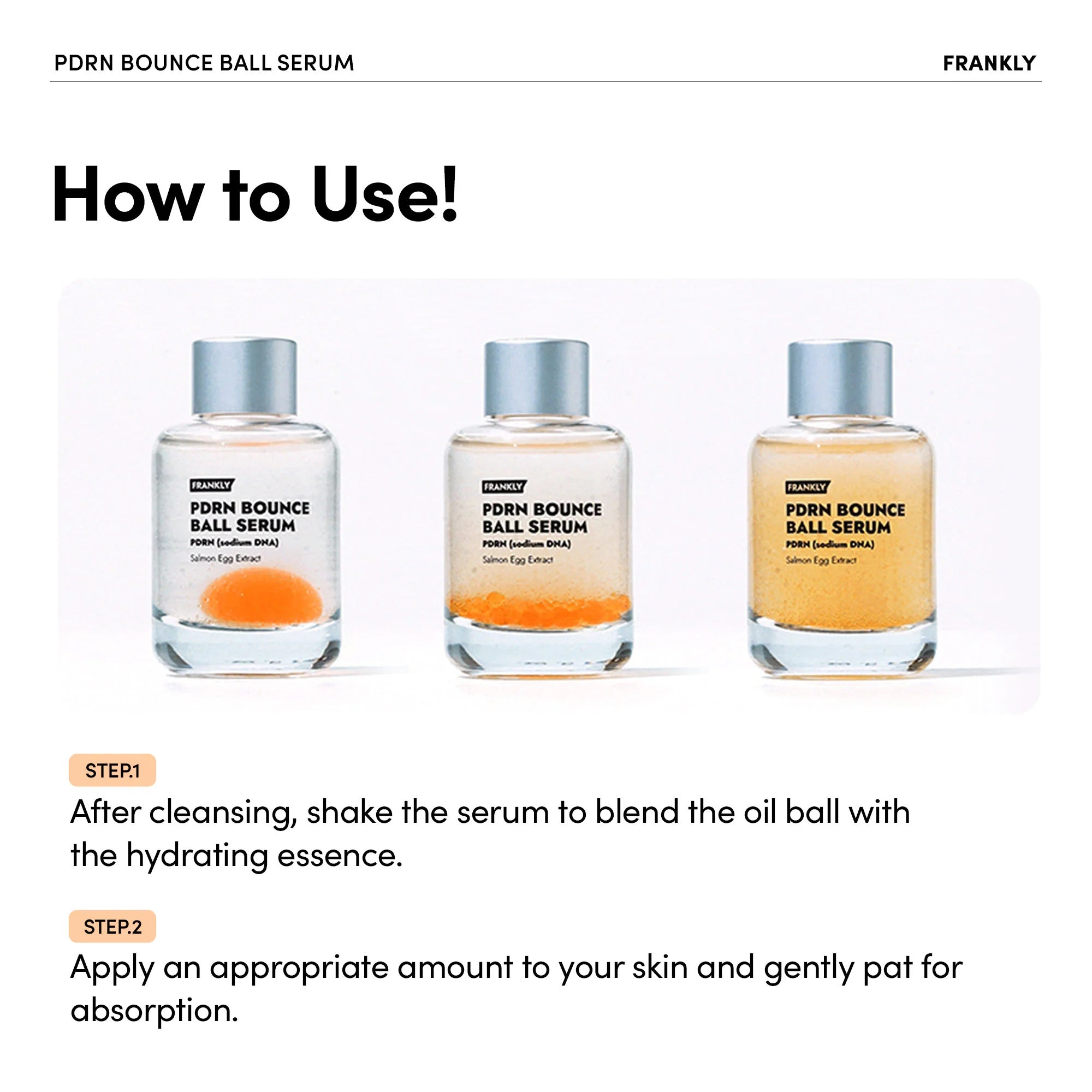 FRANKLY – PDRN Bounce Ball Serum, 30ml