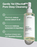 Anua Heartleaf Pore Control Cleansing Oil – Olio Detergente Purificante e Anti-Punti Neri (200ml)